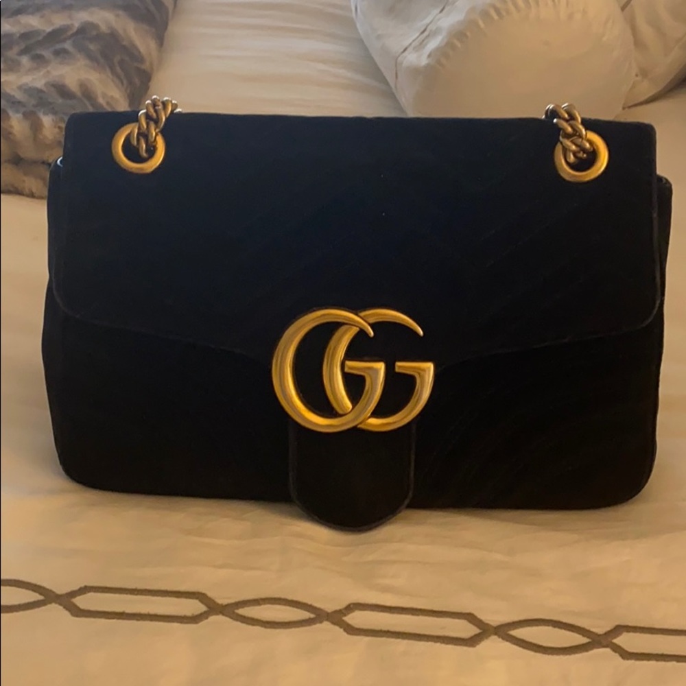 Gucci Marmont velvet handbag - Picture 1 of 14